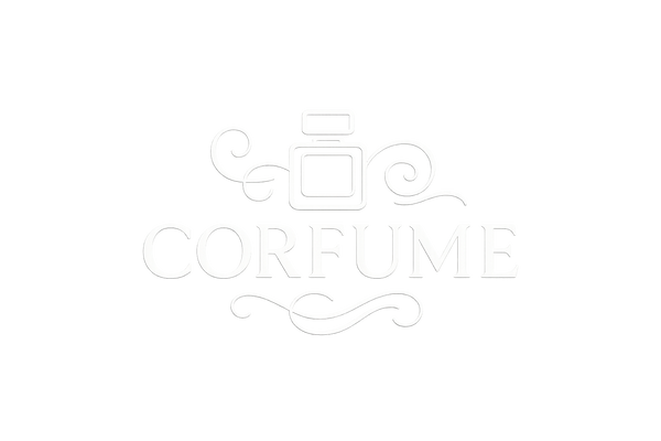 corfume logo attractive and stylish with white colour