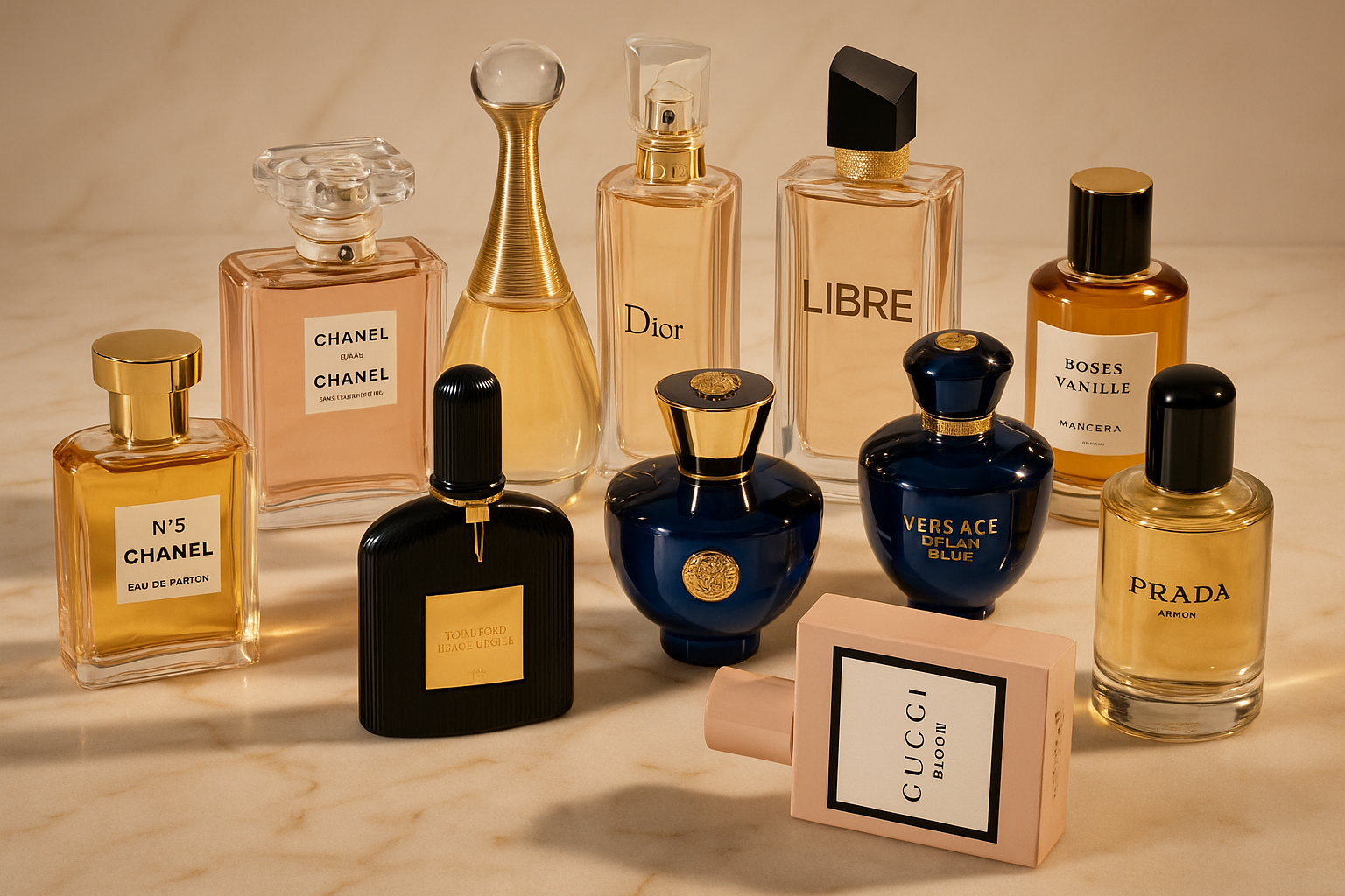 i need somethings with all brands perfumes in one picture